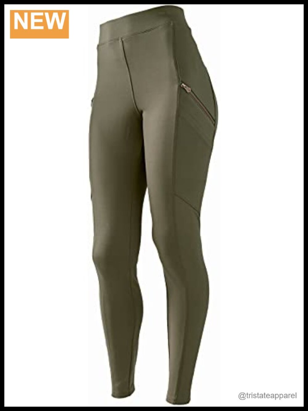 Women's Ponte Pant High Rise Tapered Leg Zippered Pockets Hiking